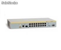Allied telesyn at -8000s/16 commutateur 16 ports 10/100 + + 2 ports combo 1000base-t/sfp snmp nv2 (stackable)