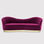 Almofada de couro de design criativo sofá de base dourada - 1