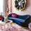 Almofada de couro de design criativo sofá de base dourada - Foto 3
