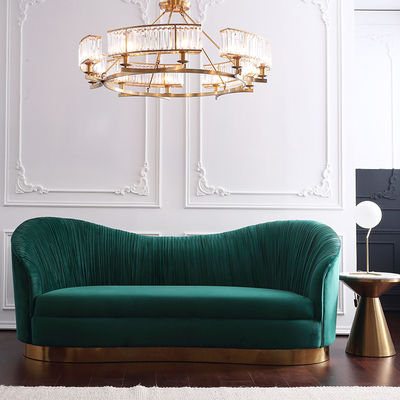 Almofada de couro de design criativo sofá de base dourada - Foto 4