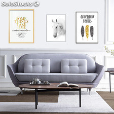 almofada de couro de design rosa sofá para sala de estar