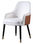 Almofada de couro de luxo estrutura de madeira cadeira de jantar - 1