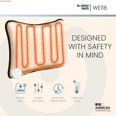 Almohadilla Eléctrica con 3 Niveles, Calentamiento Ultrarrápido - Foto 3
