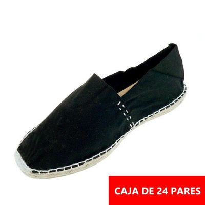 Alpargatas cerradas MUJER color Negro LOTE 24 pares