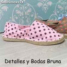 Alpargatas de lunares para boda (lote 12 pares)