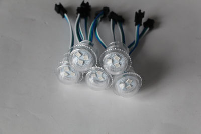 Alta calidad 12V LED smart exhibición punto luces 2,6 cm pixel luces UCS1903/WS2