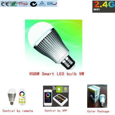 Alta potencia inteligente led luz wifi bombillas led e27 rgb 9w