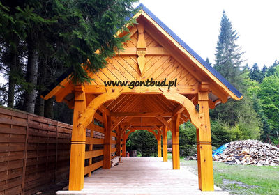 Altana drewniana Altanka ogrodowa Wiata Samochodowa Garaż Drewutnia - Zdjęcie 5