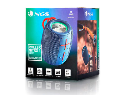 Altavoz ngs portatil roller nitro 1 blue 10w bluetooth luces rgb radio fm - Foto 4