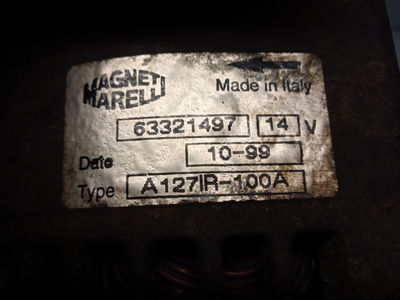 Alternador / 63321497 / magnet marelli / A127IR / 4312223 para fiat multipla (18 - Foto 5