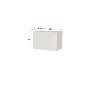 Altillo con una puerta acabado en color blanco mate, 40 cm(alto)60 cm(ancho)35 - Foto 2