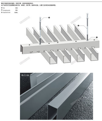 Aluminium baffle ceiling system - Foto 3