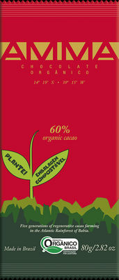 Amma chocolate orgánico 60% cacao 80G