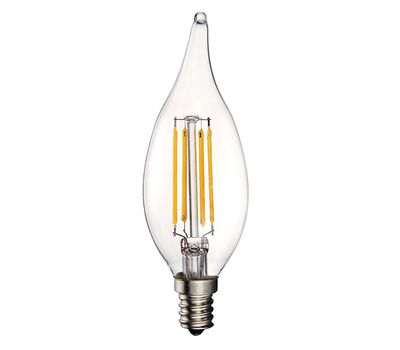 Ampoule flamme CV4 Ã filament LED - 3 W Ã©quivalence incandescence 28 W, 300 lm,
