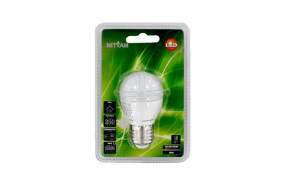 Ampoule LED E27 sphérique 5W blanc chaud (3000 K)