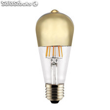 Ampoule led E27 ST64 calotte doré 6W