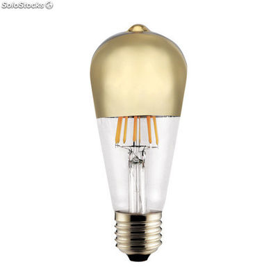 Ampoule led E27 ST64 calotte doré 6W