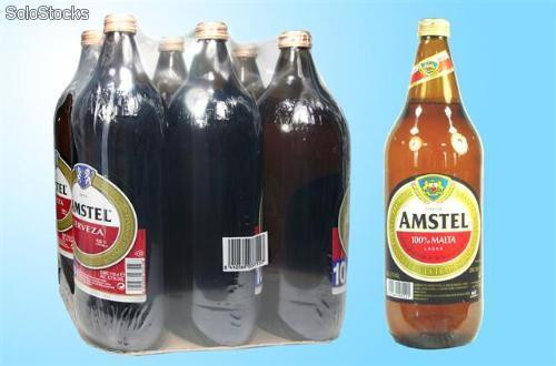 Amstel Cerveza 1 Litro 10 Botella Amstel