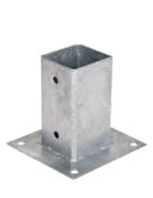 Anclaje de acero galvanizado - cuadrado 12 x 12 / 16 / 17,5 x 17,5 cm.