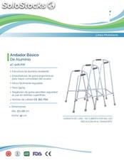 Andador básico de aluminio altura regulable