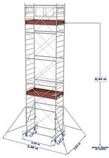 Conjunto de anclaje a pared 80 cms para andamios y torres de andamio