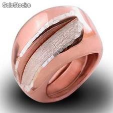 Anello argento placcato oro rosa