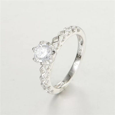 anillo con circón de plata 925, joyería regalo de anillo sencillo. - Foto 3