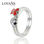 anillo de plata chapado, diseño de fútbol - 1
