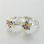 anillo de plata chapado + flor con esmalte y piedras rojas - Foto 4