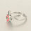 anillo de plata con florsito &amp;amp;esmalte anillos al por mayor - Foto 2