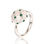 anillo hemisferio de plata con piedras verdes - 1