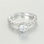 anillo plata,anillo chapado con circón cristal grande - Foto 2