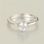 anillo plata,anillo chapado con circónes cristales, estilo sencillo - Foto 2