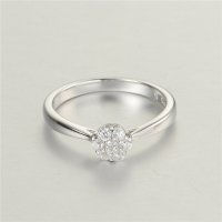 anillo plata/anillo chapado con un circón cristal - Foto 2