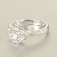 anillo plata/chapado + circónes cristales - Foto 3