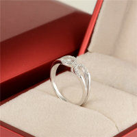 anillo plata/chapado con circóns cristales - Foto 5