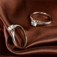 anillo plata/chapado con un circón cristal - Foto 5