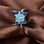 anillo plata/chapado,diseño de anillo+mariposa con esmalte azul oscuro y claro - Foto 5