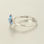 anillo plata/chapado,diseño de mariposa con esmalte azul - Foto 2