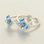 anillo plata/chapado,diseño de mariposa con esmalte azul - Foto 4