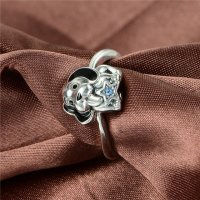 anillo plata/chapado,diseño de perito con esmalte negro - Foto 5