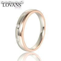 anillo plata color chapado +rosado con circónes cristales