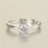 anillo plata,color chapado un circón cristal para dama - Foto 2
