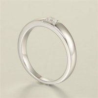 anillo plata,color chapado un circón cristal para hombre - Foto 2
