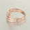 anillo plata color rosado con circónes cristales - Foto 2