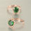 anillo plata color rosado con circónes cristales y verde - Foto 2