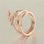 anillo plata color rosado diseño de 520(te amo)con circónes cristales - Foto 2