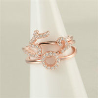 anillo plata color rosado diseño de 520(te amo)con circónes cristales - Foto 4