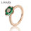 anillo plata color rosado diseño de rosca+flor con circónes cristales - 1