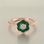anillo plata color rosado diseño de rosca+flor con circónes cristales - Foto 2